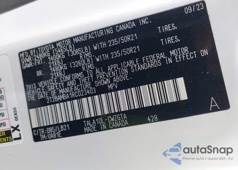 2024 Lexus Rx 350 Premium Plus from USA, damaged, VIN 2T2BAMBA1RC023403